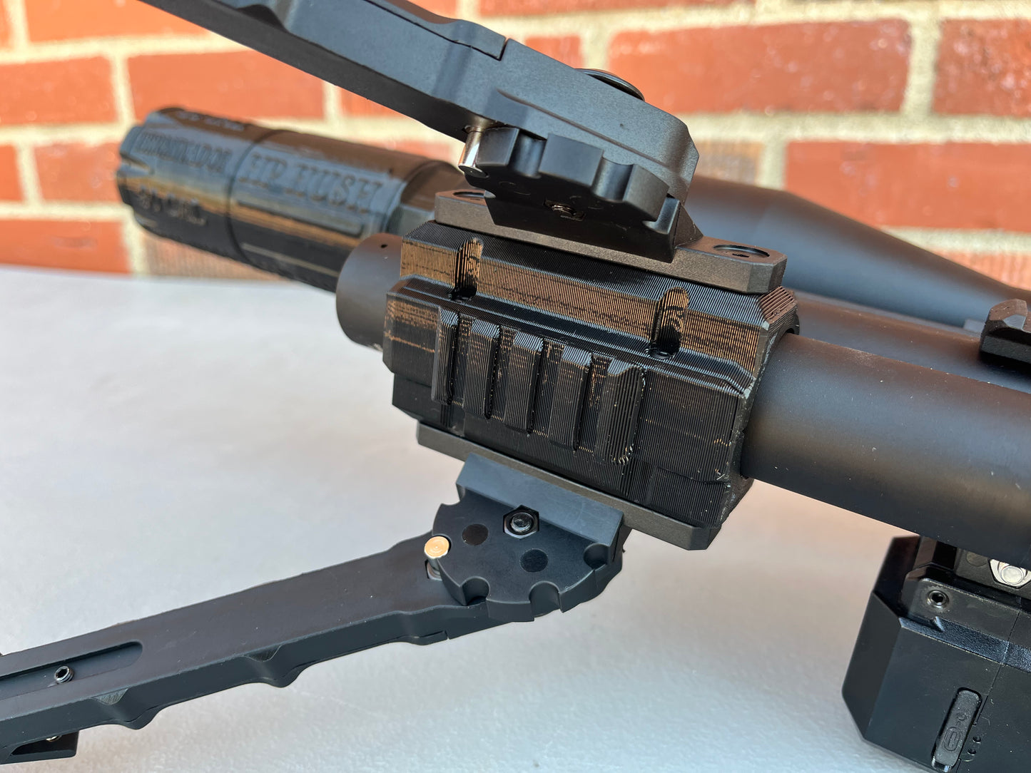 Hatsan Jet Tube clamp with M-lock mounting slots and Picatinny rail