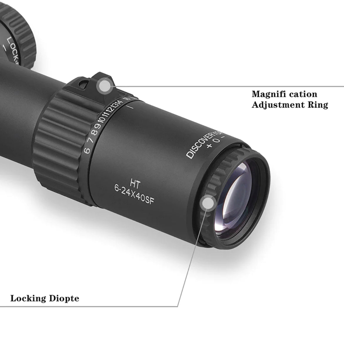 DISCOVERYOPT Optics HT 6-24X40mm First Focal Plane Scope