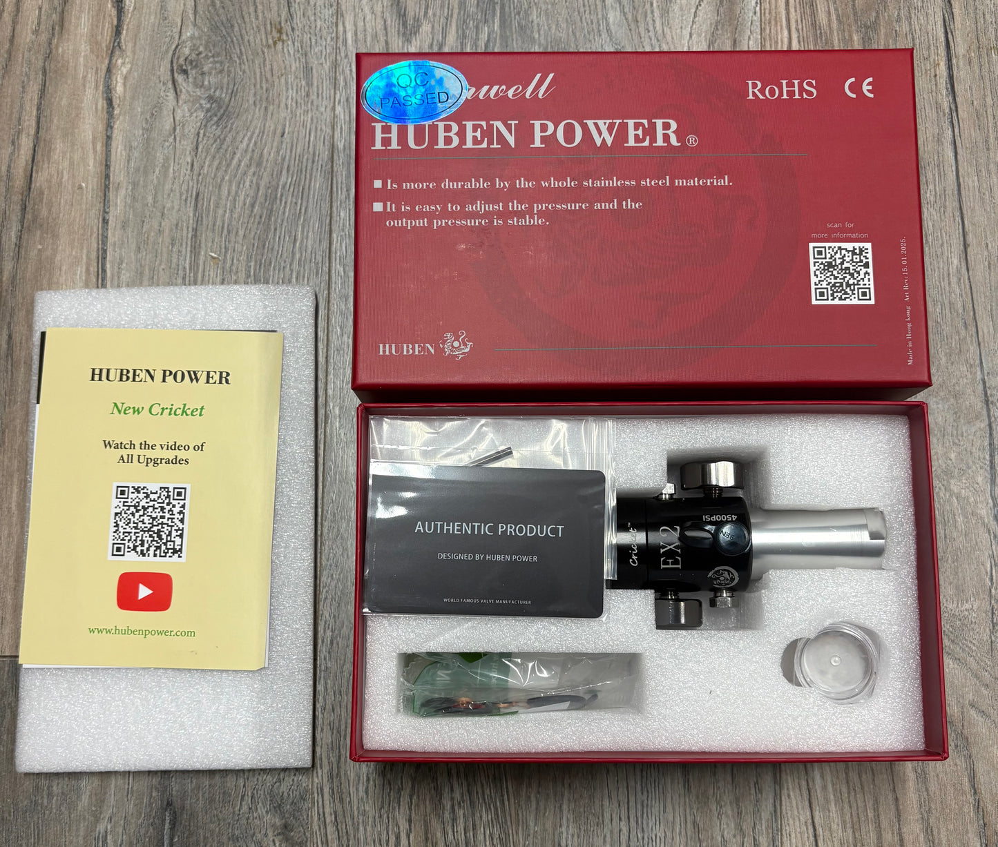 HubenPower Cricket EX2 PCP Regulator G1/2-14 with External Adjustment