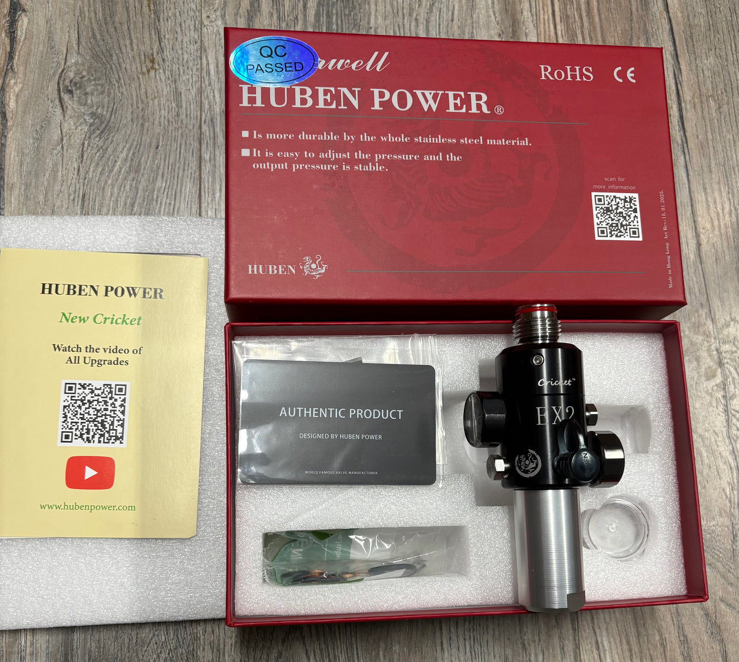 HubenPower Cricket EX2 PCP Regulator G1/2-14 with External Adjustment