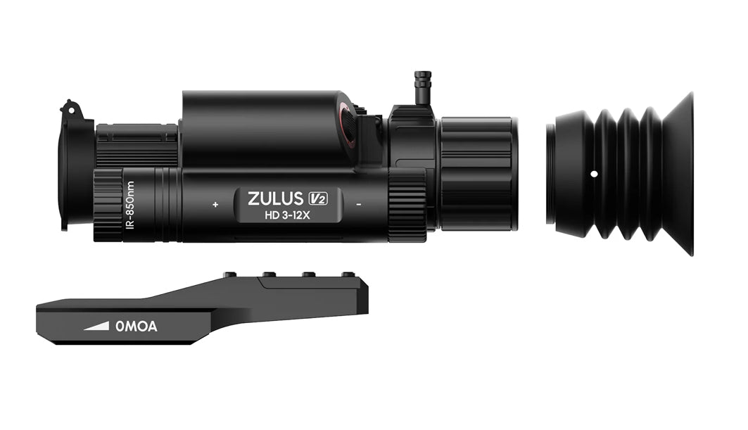 ZHD312R-V2 - ZULUS HD V2 3-12X Digital Night Vision Scope with Laser Rangefinder and Ballistic Calculator