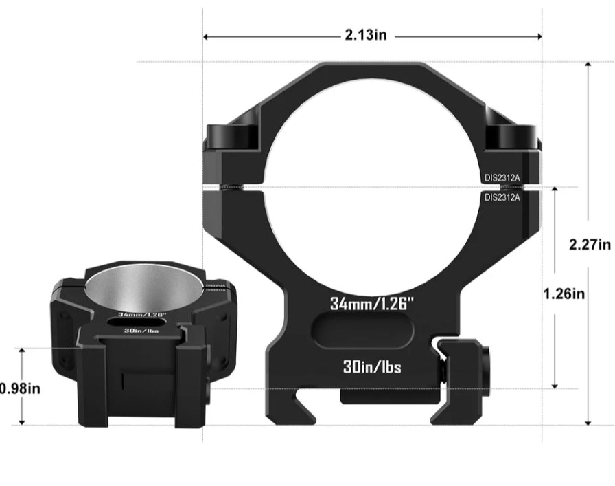 DISCOVERYOPT 6061 Aluminum Scope Rings